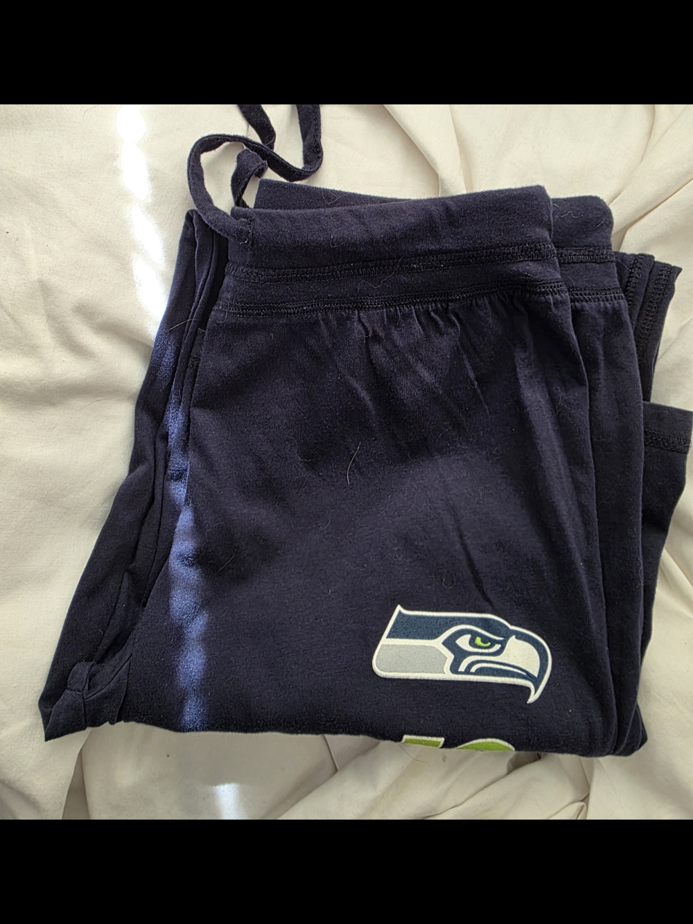 NWOT- NFL Seattle Seahawks Sm Black Jeggings w/ Neon Green Side 'Seahawks' Print - Picture 7 of 7